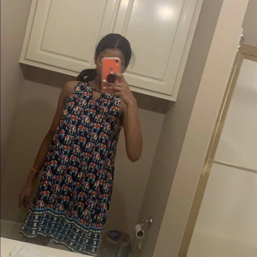 Crown and Ivy elephant print dress